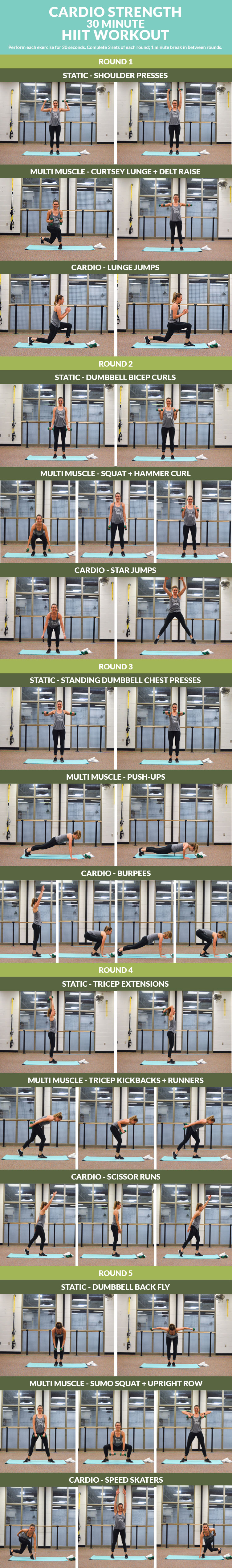 Cardio Strength 30 Minute HIIT Workout - Afitcado